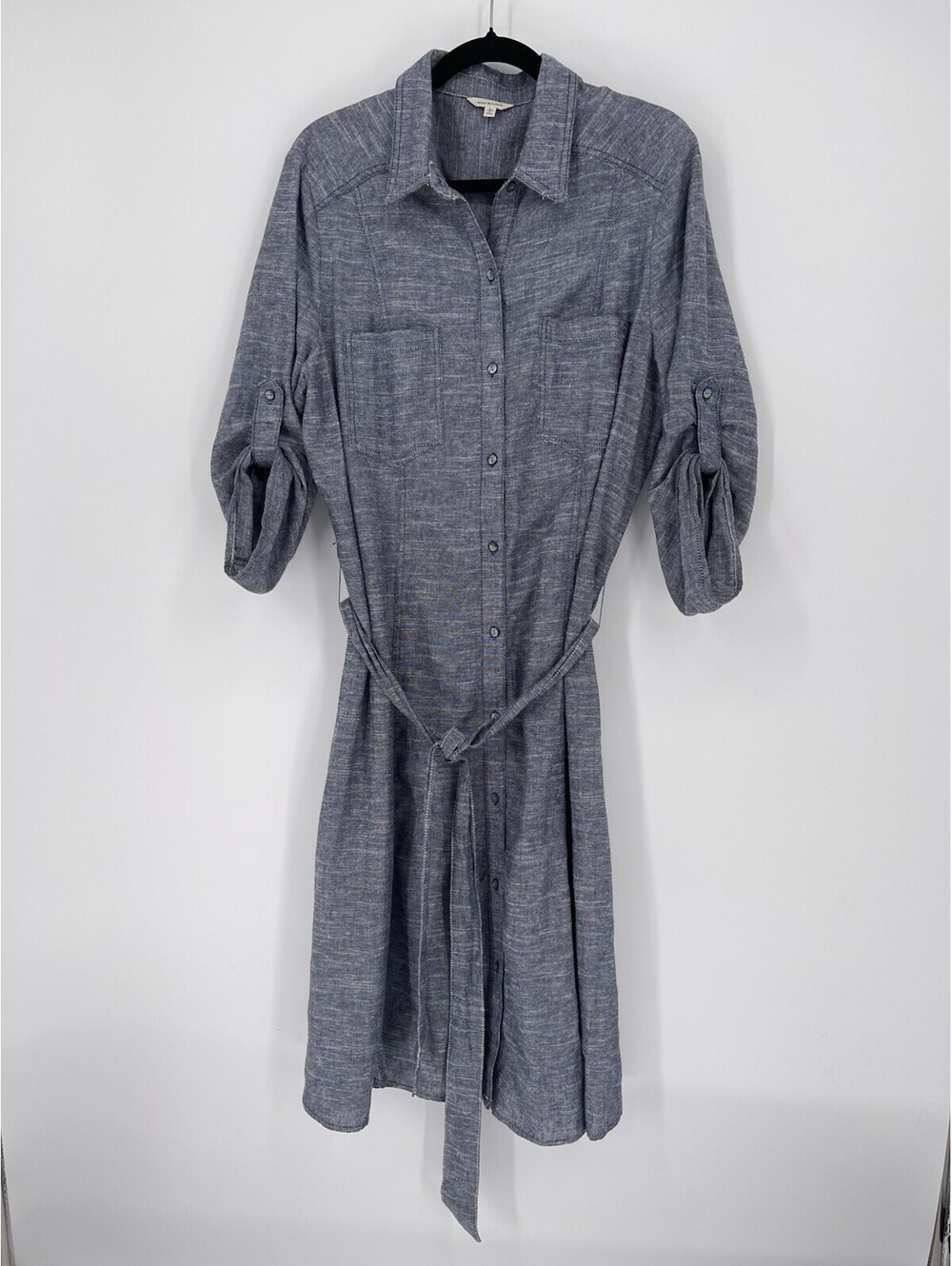 Chambray Shirt Dress with Belt